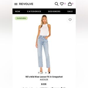 AGOLDE 90s mid rise loose fit jeans